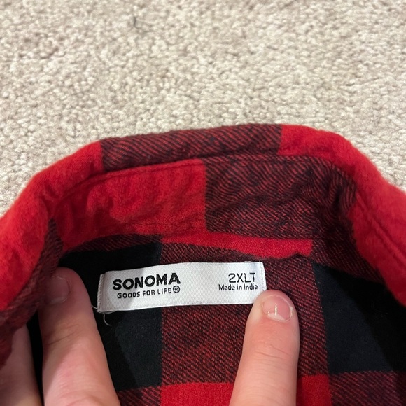 Sonoma Men’s Long Sleeve Flannel Shirt - Picture 6 of 7